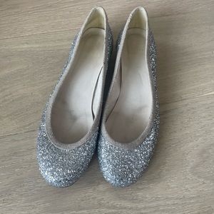 Stuart Weitzman Glitter Ballet Flats